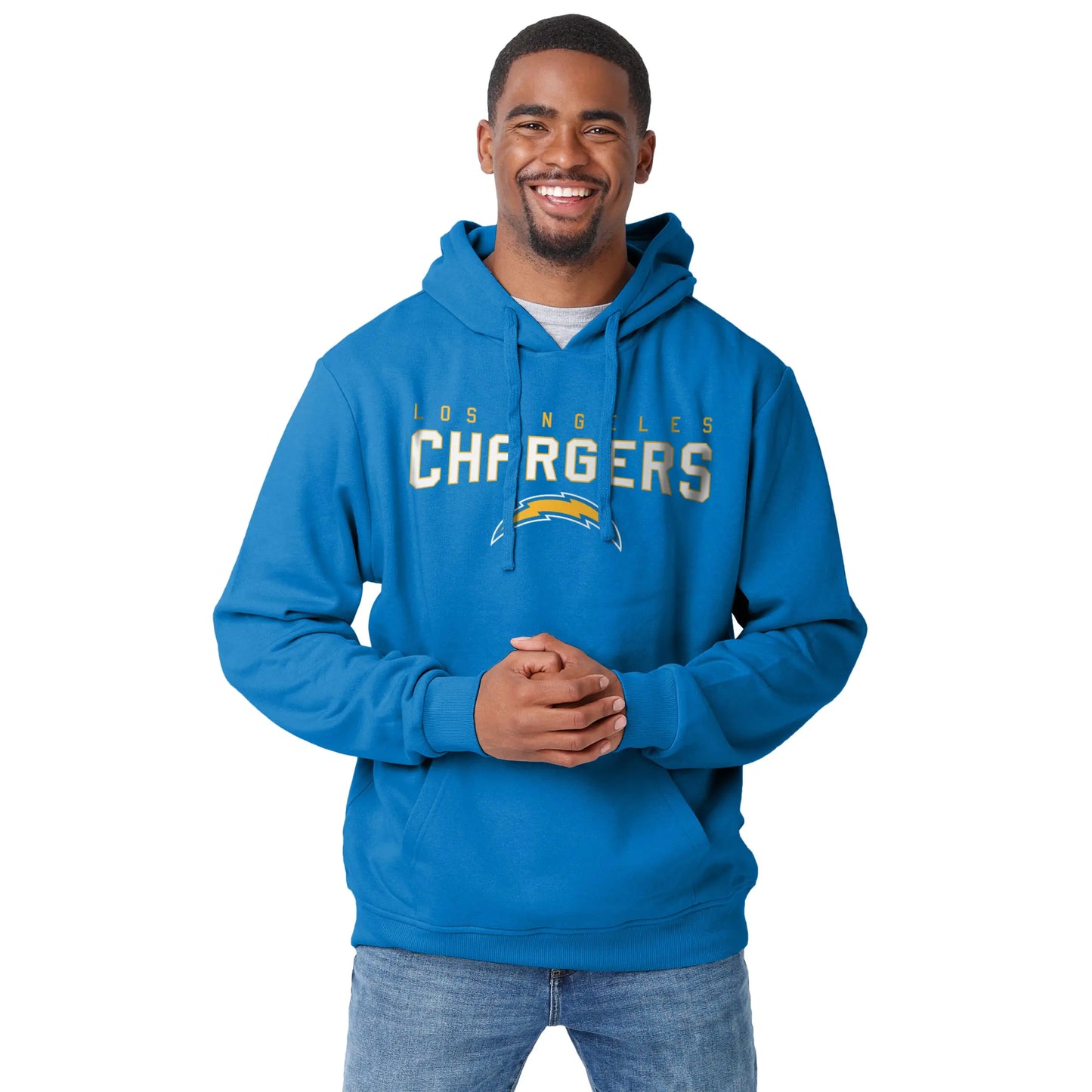 FOCO Los Angeles Chargers NFL Mens Solid Basic Hoodie - XXL
