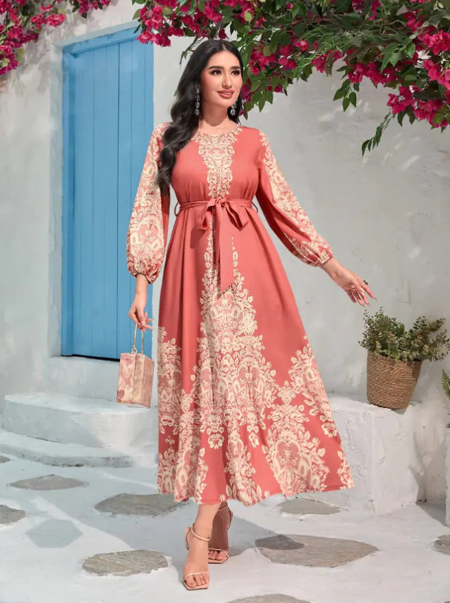 Middle East Arab Muslim Print Dress