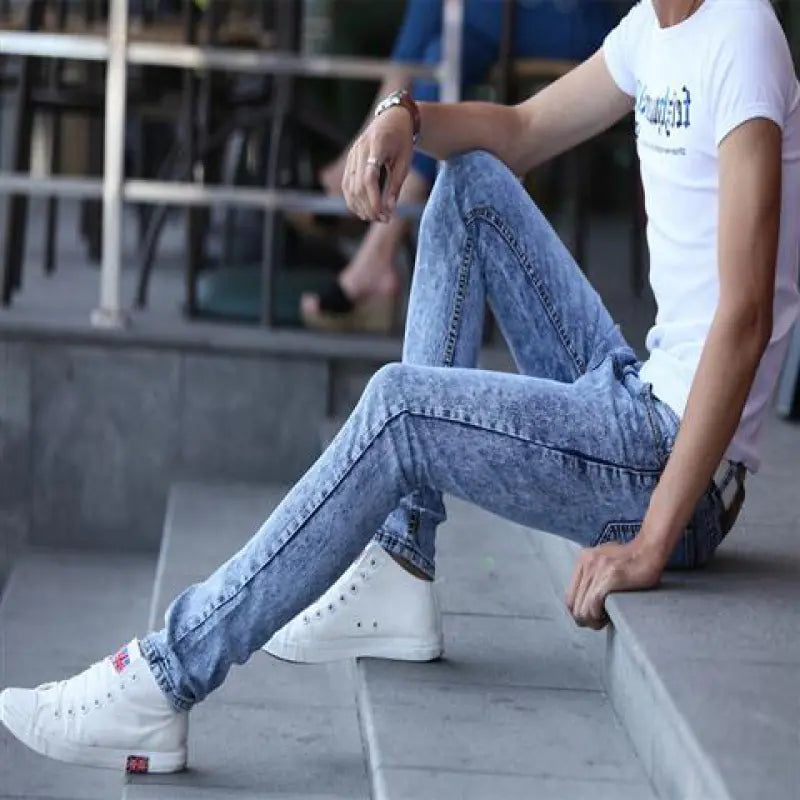 Men's Trendy Slim Fit Stretch Korean Style Jeans
