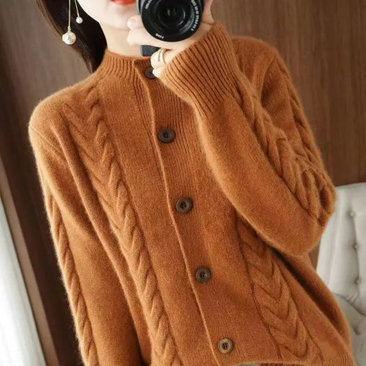 Women's Casual Loose Cardigan Sweater for Fall