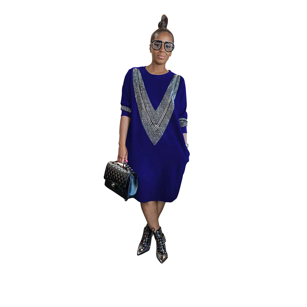 YZ1224 Women's Casual Loose Dress for Fall/Winter