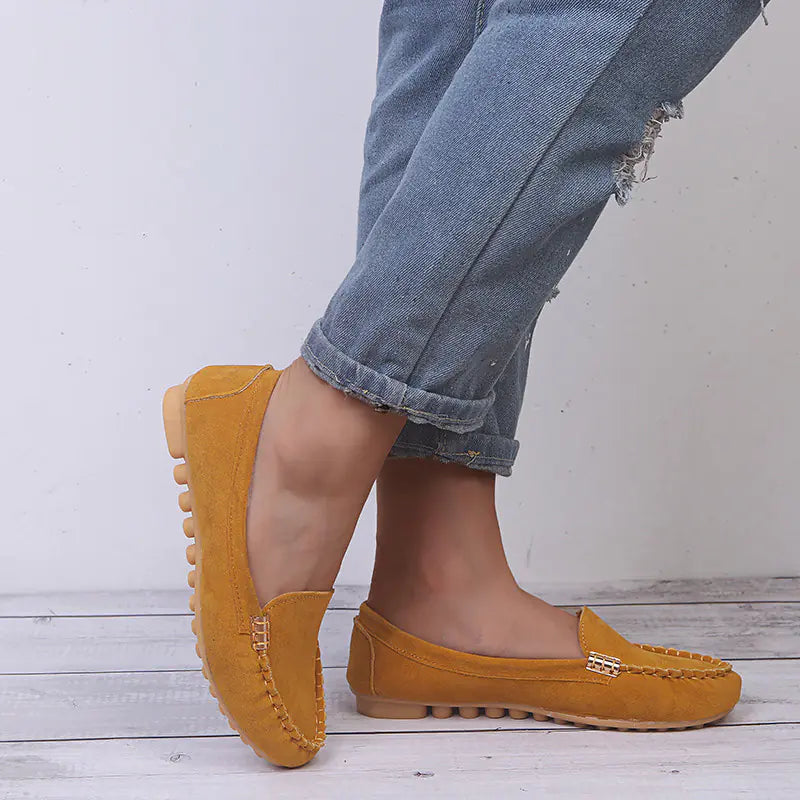 Soft Round Toe Casual Slip-On Flat Loafers Shoes