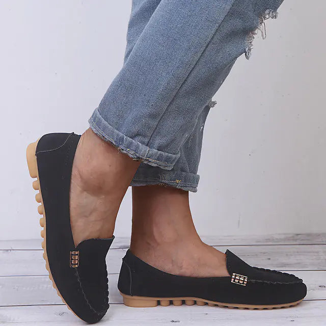 Soft Round Toe Casual Slip-On Flat Loafers Shoes