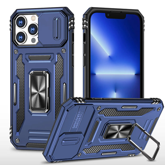 iPhone Case with Slide Camera CoverFull Body Case with Kickstand for iPhone SE 3rd 2nd Gen iPhone 13 iPhone 14 iPhone 12 iPhone 11 Case (Blue iPhone 12 PRO MAX)