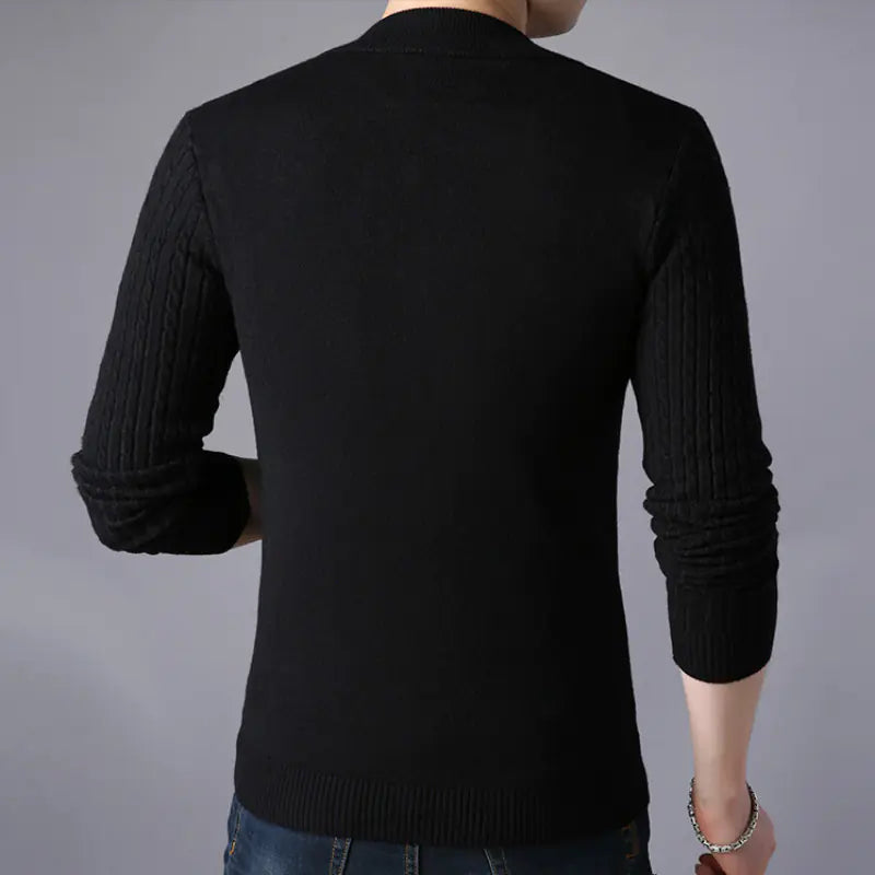 Men's Slim Fit Long Sleeve Knitted Cardigan Sweater