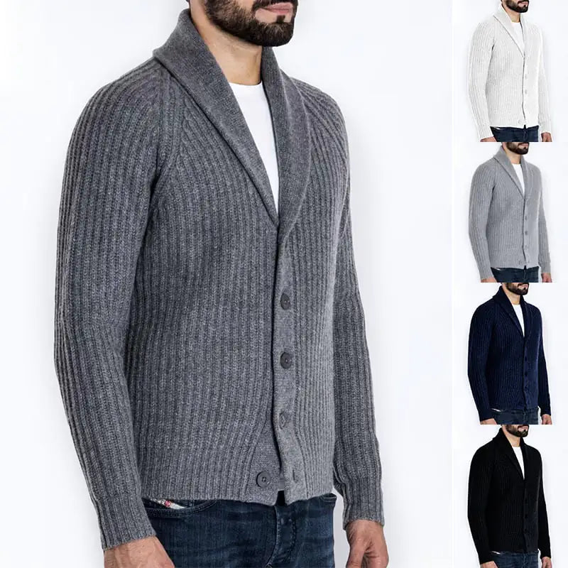 Men's Knitted Sweater Long Sleeve Cardigan