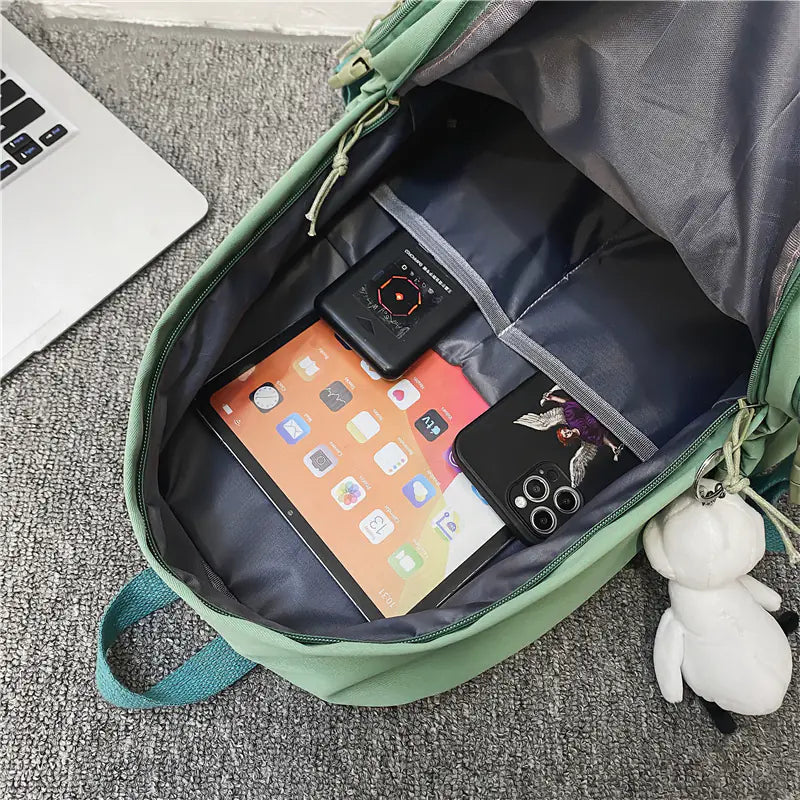 Trendy Waterproof Nylon Backpack for Girls and Students