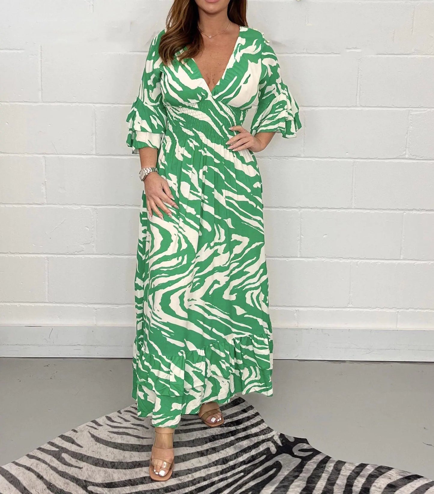 2023 Fall/Winter Women's Casual Printed Dress