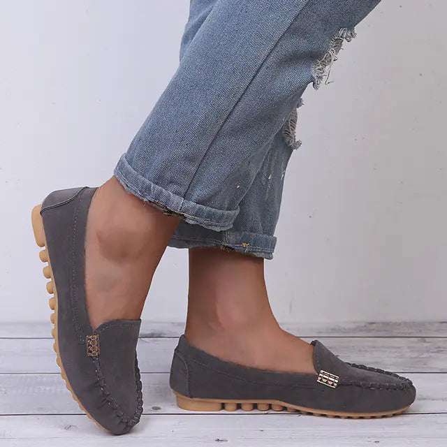 Soft Round Toe Casual Slip-On Flat Loafers Shoes