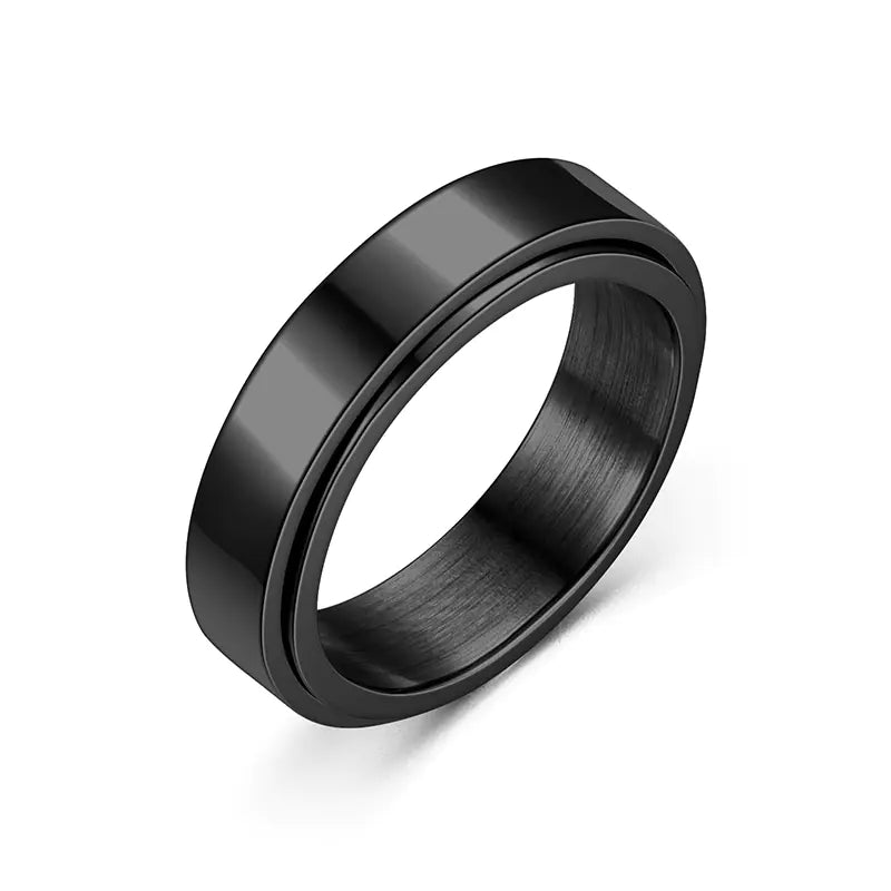 Rotating Titanium Steel Bracelet Ring for Women