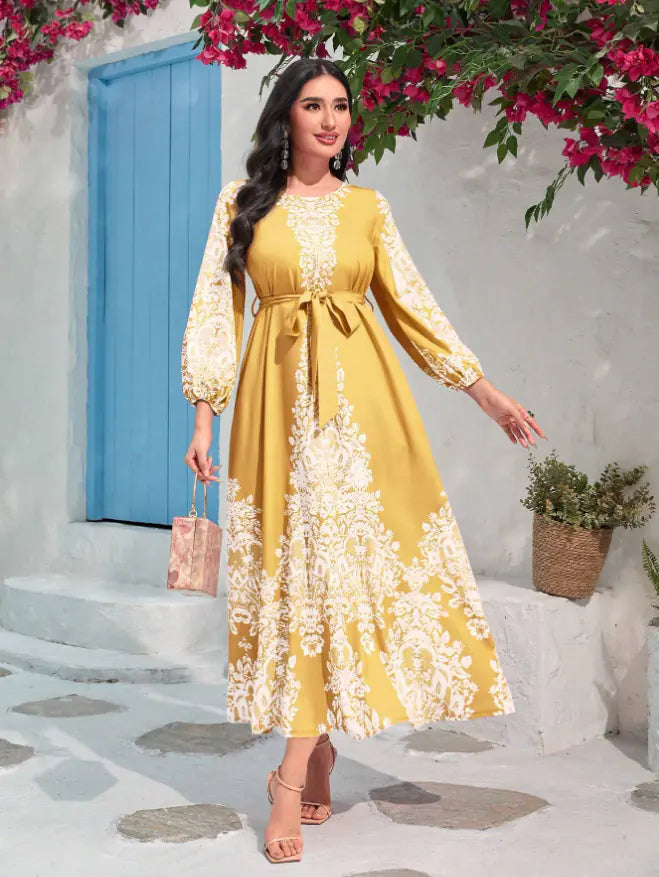 Middle East Arab Muslim Print Dress