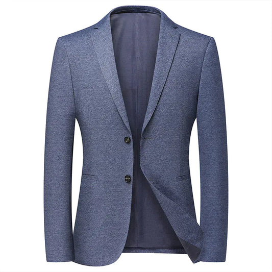 Men's Solid Color Single Suit Jacket