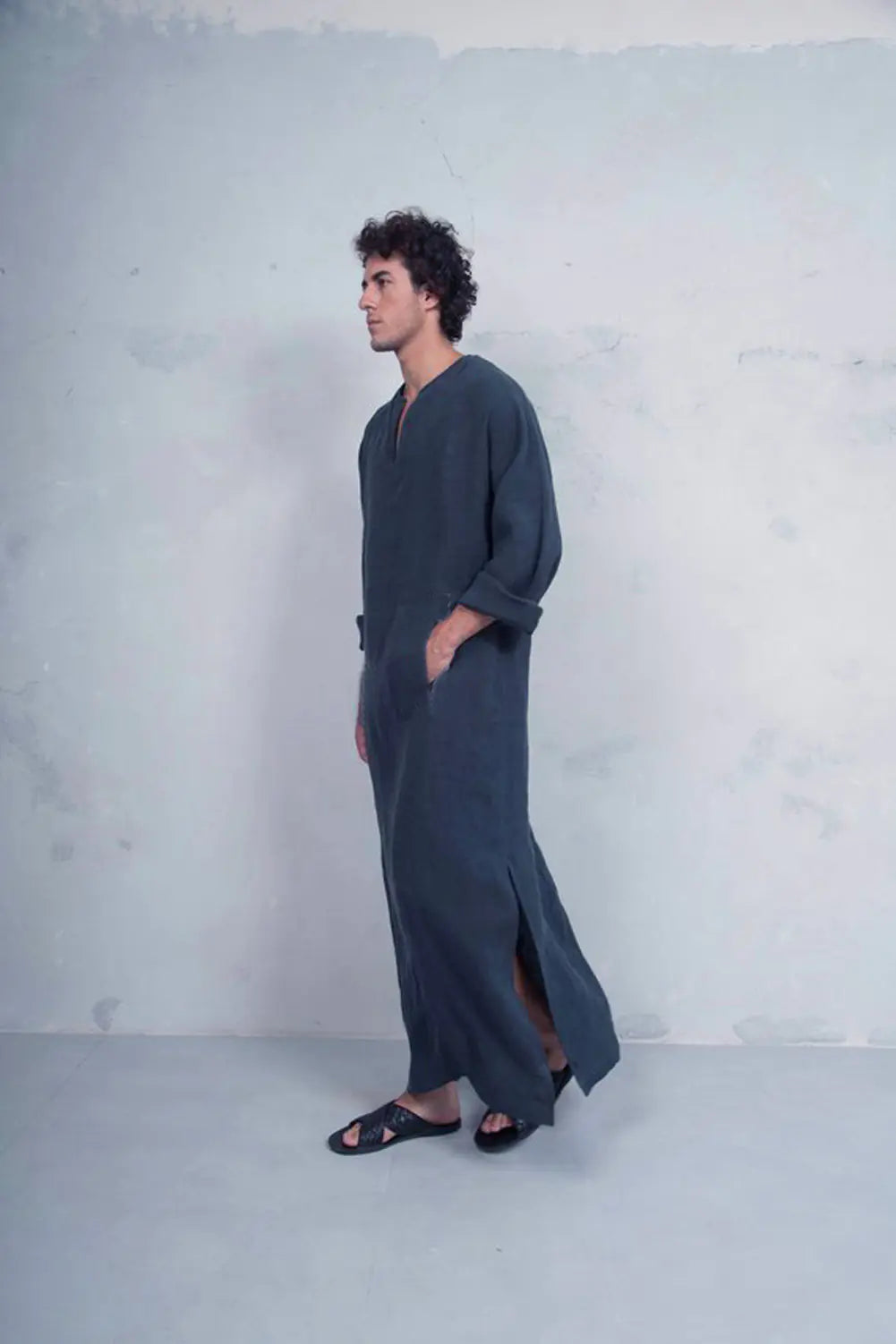 Ethnic Style Cotton and Linen Men's T-shirt