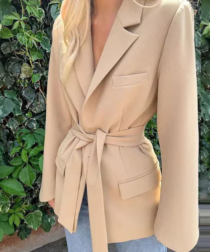Women's Casual Solid Color Suit Jacket