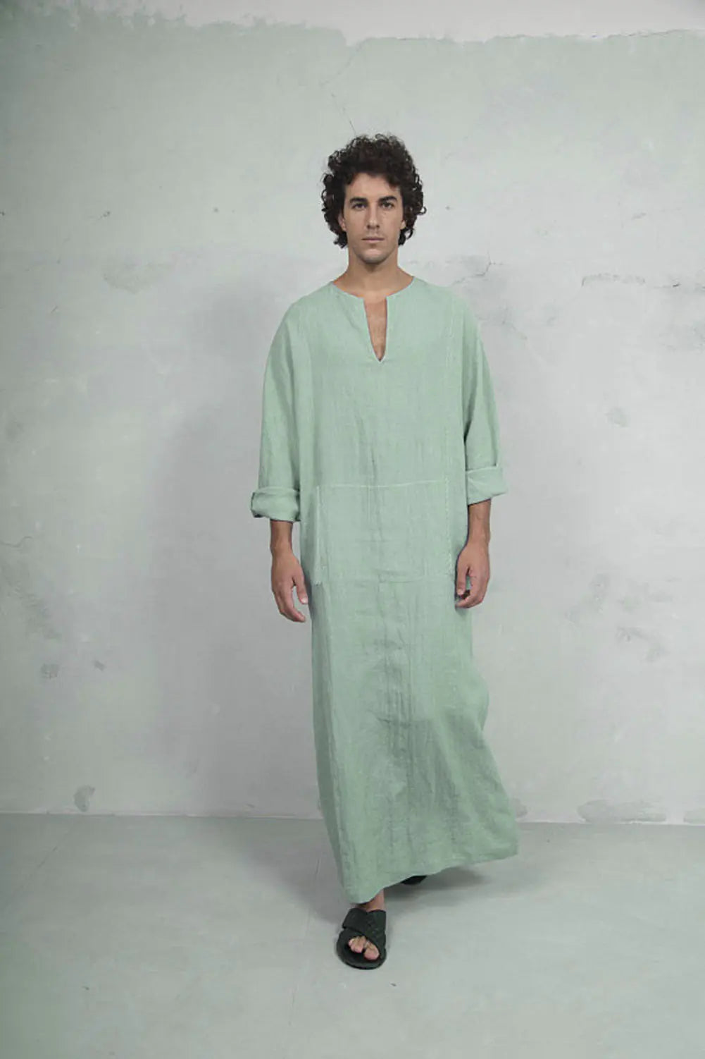 Ethnic Style Cotton and Linen Men's T-shirt