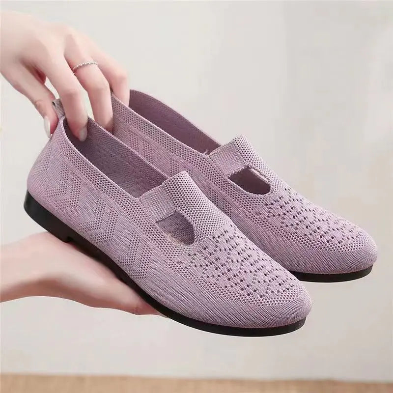 Women's Casual Flat Round Toe Slip-On Shoes